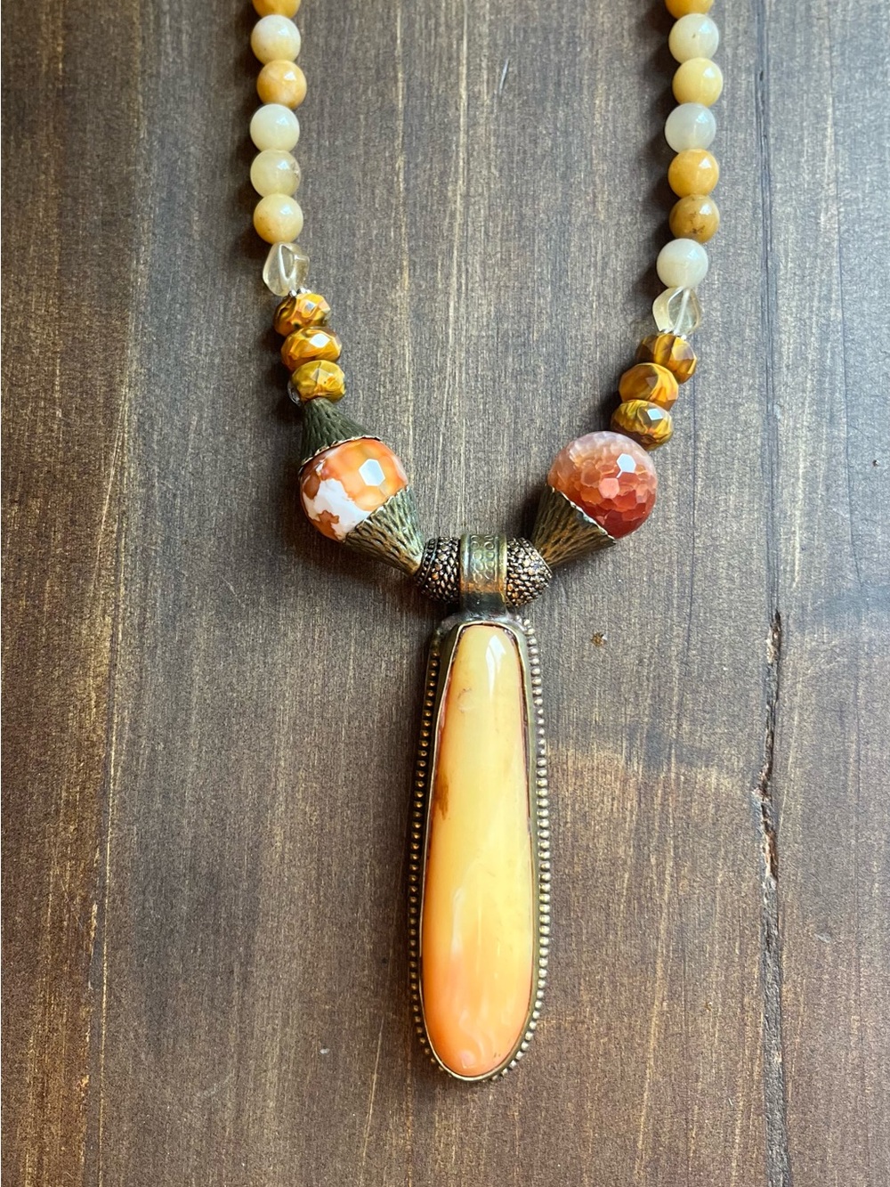 Boho Agate long Layering Necklace